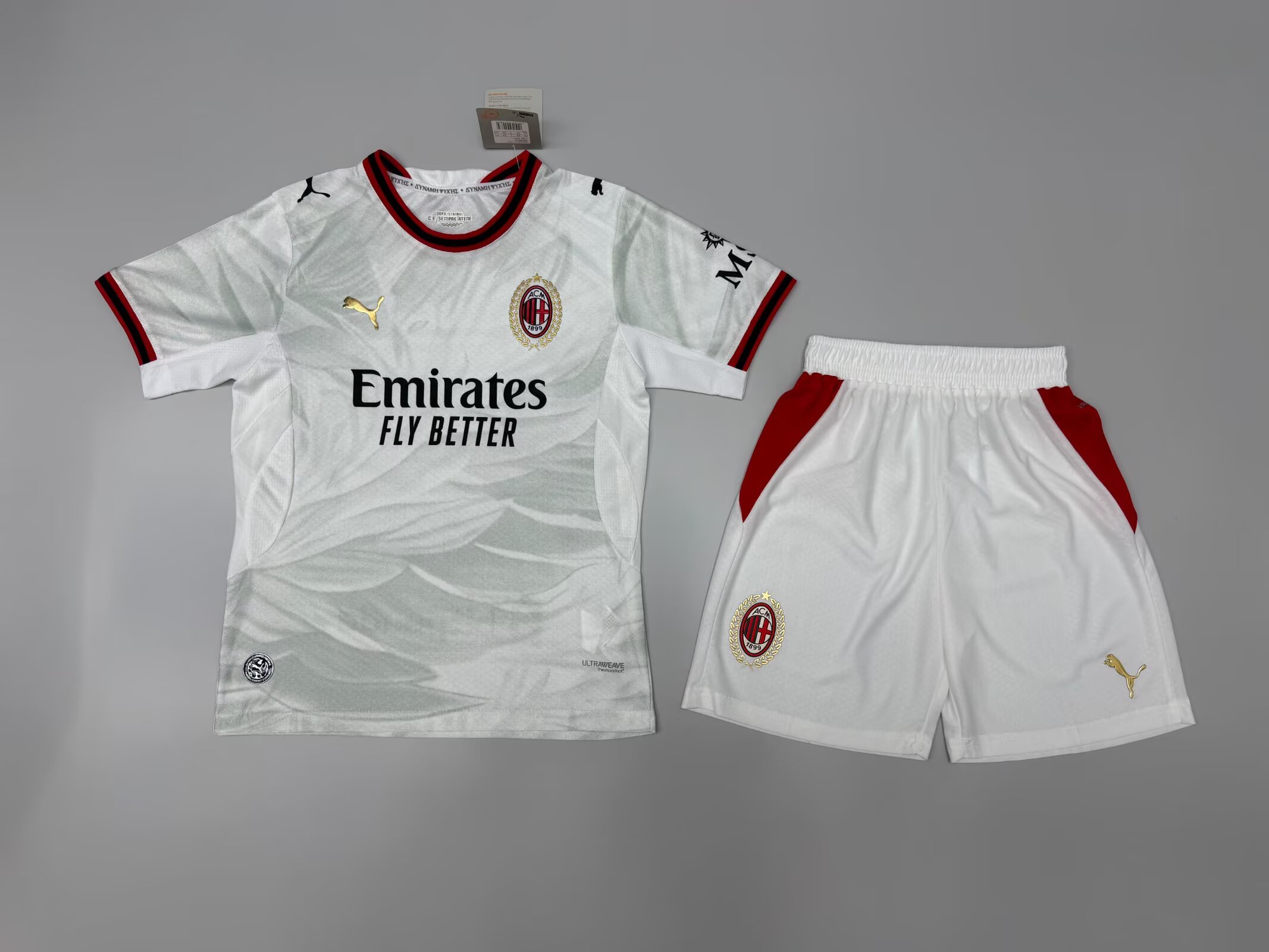 Kids-AC Milan 26/27 Away White Soccer Jersey(Player)